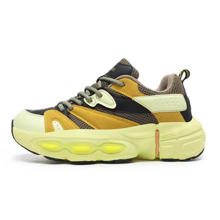 Zapatos coloridos de moda versátiles de explosión de tendencia cálida densa gruesa de cuero genuino para hombres - 1