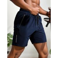 Piezas Para Hombres Shorts Deportivos Fitness Natación Con Bolsillos Cremallera Secado Rápido Transpirables Con Cordón Ajustable Para Deportes Al Aire Libre Entrenamiento Verano Vacaciones En La Playa - details 1