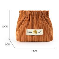 Mini bolsa de metralla, bolsa de almacenamiento de pana suave, monedero de Color sólido, lápiz labial - details 3