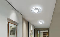 Goeco-Lámpara de Techo LED Blanca Redonda de Aluminio, 32W, 27x22x6 CM, Luz Blanca 6500K, Ideal para Pasillo Cocina - details 0