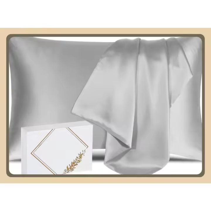 Funda de Almohada de Seda de Morera 100% Natural 22 Momme Grado 6A Piel Sensible Afro Pelo Rizado - 1
