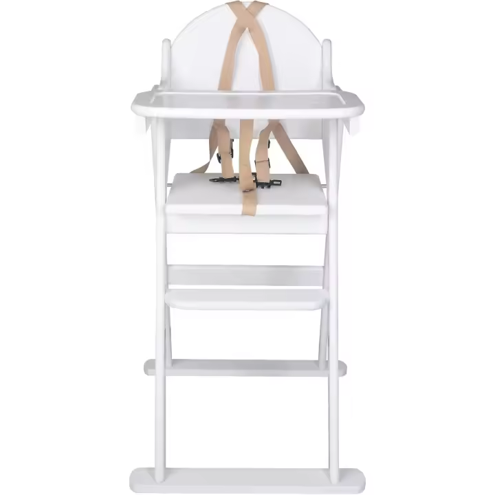 Trona Plegable de Madera Deluxe, Natural, Silla alta para bebé y niño pequeño, Preensamblada, Elegante, Práctica y Ahorro de Espacio - 1
