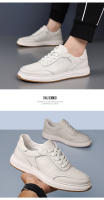Zapatos Casuales para Hombres, zapatillas blancas De Cuero, Transpirables - details 1