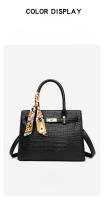 Bolso de mano con estampado de cocodrilo para mujer, bolso cruzado atmosférico - details 14