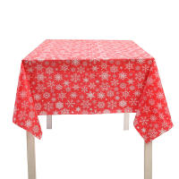 3 uds PEVA impermeable Navidad desechable decoración navideña copo de nieve mantel de fiesta 137X274 CM - details 2