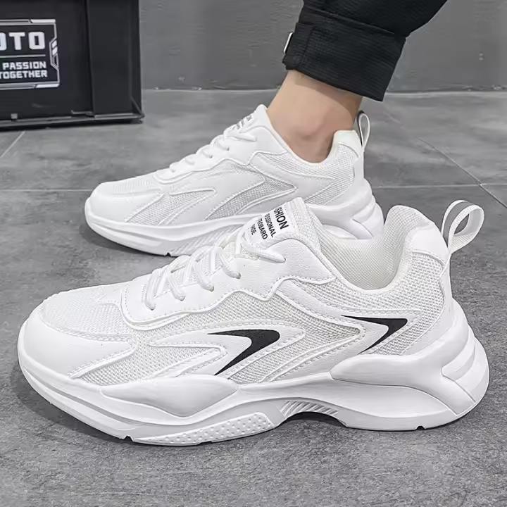 Zapatos Gruesos Para Papá Para Hombre: Zapatillas Deportivas Transpirables De Verano 2025 Con Suela Gruesa Para Estudiantes - 1