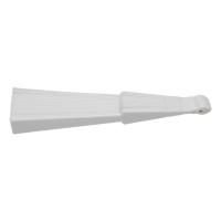 Abanico plegable de mano de tela plástica para damas y hombres blanco - details 0