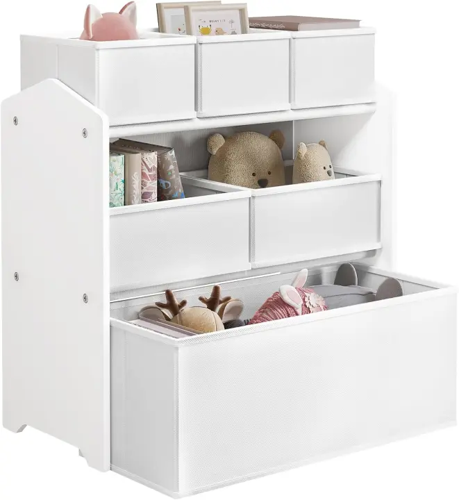 Organizador de Juguetes para Niños Estante de Almacenamiento de 3 Niveles con 6 Cajas Extraíbles - 1