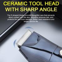 Cortadora de pelo profesional para hombres, recortadora de ingle y cuerpo, Afeitadora eléctrica reemplazable, máquina de aseo multifuncional - details 5