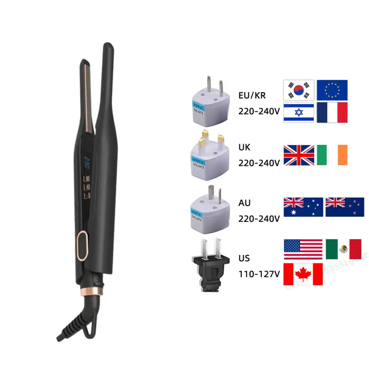 Hierro Plano de Alta Velocidad de Calentamiento Ajustable para Cabello Corto - 1