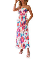 2024 nuevo vestido largo plisado suelto informal sin mangas con hombros descubiertos y bolsillos para mujer - details 0