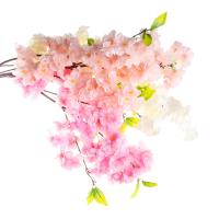 1PC 4 ramas mesa decoración de boda flor falsa flor de cerezo decoración del hogar Artificial Sakura - details 1