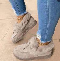 Zapatos de Terciopelo cálidos para Mujer, Zapatos Planos de algodón con Punta Redonda, Talla Grande, Invierno, Novedad - details 5