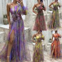 Vestido Elegante de Malla Multifuncional para Mujer Estilo Descubierto con Hombros - details 1