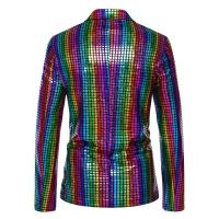 Conjunto de traje con estampado en caliente de lentejuelas para hombre, chaqueta, pantalones, trajes para fiesta y graduación - details 34
