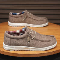 Zapatos informales de lona para hombre, mocasines sin cordones para conducir, planos, talla grande, a la moda - details 1