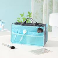 Bolsa de cosméticos portátil, liviana y de gran capacidad, bolsa de baño engrosada con doble cremallera, bolsa central, bolsa de almacenamiento de cable de datos multifunción. - details 4