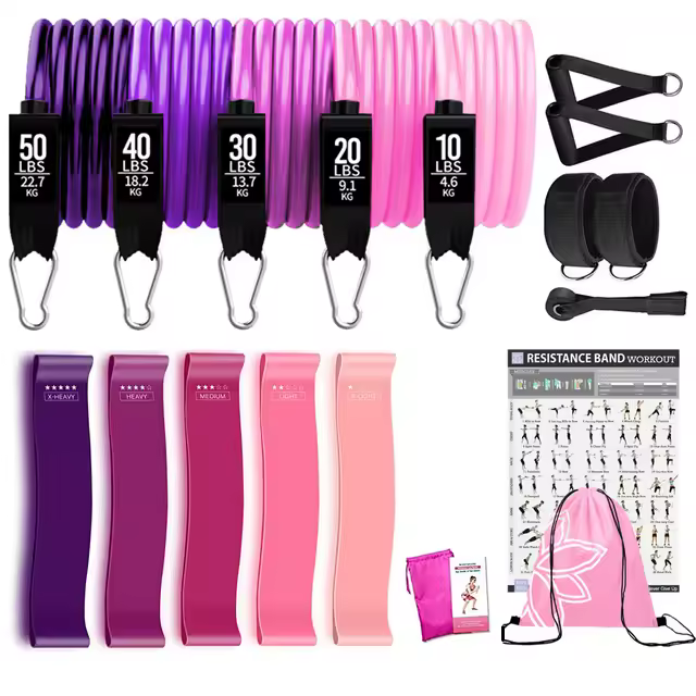 Juego de bandas de resistencia para ejercicios físicos, tubos elásticos, cuerda de tracción, banda de Yoga, equipo de entrenamiento para gimnasio en casa, 360 libras - 1