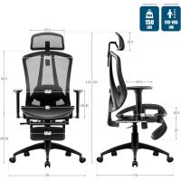 Eje Soporte Lumbar Regulable, Ejecutiva Ordenador Respaldo Alto - details 2