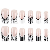 Uñas postizas de Halloween con aracnoide, uñas naturales irrompibles, uso Simple para mujeres y niñas, salón de uñas - details 0