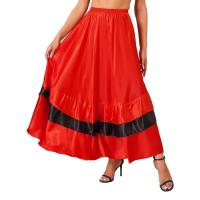 Faldas Flamenco española mujer, falda larga con volantes grandes, tre salón latino para danza del vientre, actuación de 360 - details 35