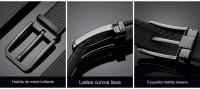 Cinturon cuero para hombre,Cinturón de cuero genuino, Cinturones Cinturon Reversible Hombre ,cinturón de cuero de vaca . - details 15