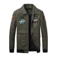 CHAIFENKO Chaqueta de Cuero de Poliéster para Hombres Aprímbano de Moda de Otoño-Primavera - details 3
