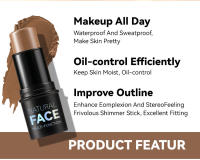 MLSMILE 3 barras de contorno en crema, tonos con resaltador, bronceador y rubor, lápiz de contorno facial de larga duración no graso, fácil de esculpir el rostro y crear un maquillaje de acabado ligero, LIGERO-MEDIO - details 1