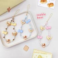 Cadena con cuentas de capibara, oso galleta, antipérdida, cordón, decoración, corazón para niña, correa para móvil, decoración para teléfono - details 6
