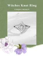 -anillo ajustable de Plata de Ley 925 para mujer y hombre, amuleto de brujería, nudo celta irlandés, joyería Wicca, regalo - details 0