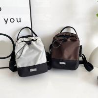 Bolso de hombro con cordón de nailon, bolso cruzado ligero de estilo coreano para mujer, bolso de cubo de gran capacidad con correa ajustable - details 15