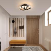 Goeco LED de Techo Lámpara de Techo de Doble Cuadrado Negro 1700 lúmenes Montaje Semi-Flush - details 3
