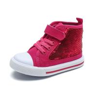 Zapatos de lona para niños primavera y otoño tendencia alta con lentejuelas zapatos de princesa niñas hebilla zapatos casuales de tablero - details 13
