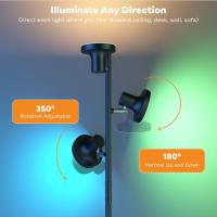 Lampara de Pie LED Regulable 36W 2500LM Lampara de Pie Salon con Mando a Distancia y Control Táctil, 4 Temperaturas de Color, 3 Luces Giratorias Luz de Pie para Salón, Habitación y Oficina - details 29