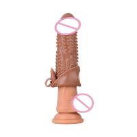Empaque privado SEXY Extensor Realista Anillo Vibrador Funda para Pene Aumento Retraso de Eyaculación Condón Reutilizable Juguetes Sexuales para Hombres - details 20
