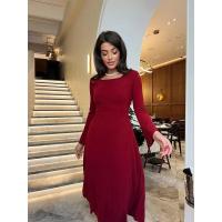 Vestido de punto elegante para mujer con cuello cuadrado, estilo, elegante y curvilíneo, perfecto para la fiesta de bailarina - details 10