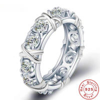 Andara Anillo de Plata Esterlina con Zirconia AAA Diseño Tejido de Plata para Mujer - details 2