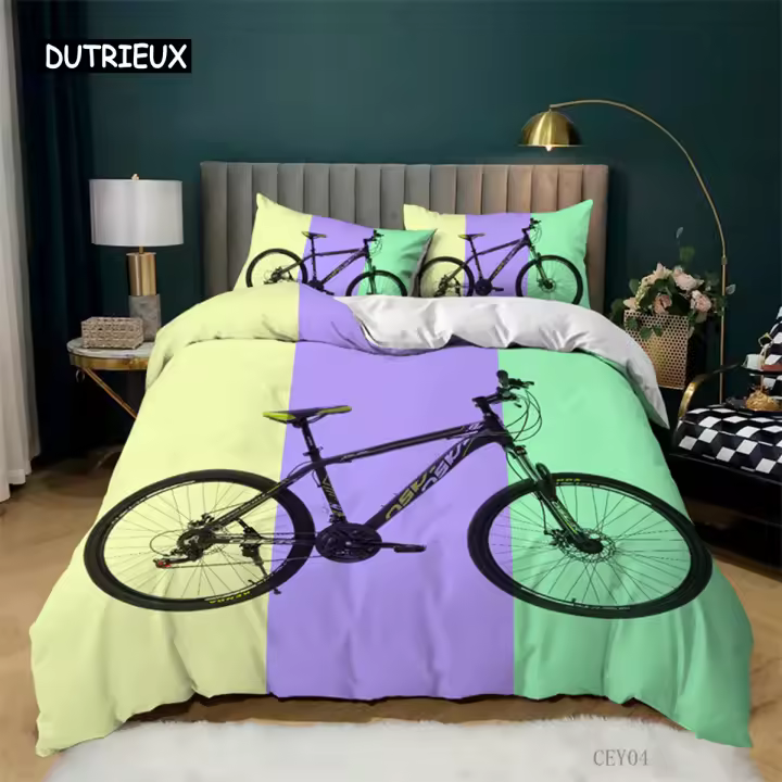 Juego de Ropa de Cama de Ciclismo Deportivo Funda de Edredón de Bicicleta de Montaña - 1