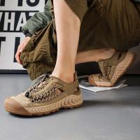 Sandalias de hombre, novedad de verano, zapatos de playa para hombre con suela blanca. Simples, transpirables y resistentes al desgaste. - details 11