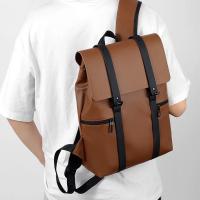 Mochila de piel sintética para hombre, morral de viaje para ordenador portátil, bolsa de viaje para estudiantes, bolsa para libros escolares - details 11