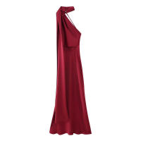 BUNO-Vestido de fiesta con cinta de raso y cuello Halter para mujer, vestidos elegantes sin espalda y con hombros descubiertos, batas lisas para primavera 2025 - details 37