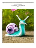 Escultura de calavera de caracol, adorno de jardín de Halloween, artesanías de resina creativas góticas, gran oferta - details 9