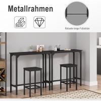 Taburete de Bar Muebles Cocina Silla de Comedor para Salon Cocina Mesa 100x40x100 cm Estructura de Metal, Juego de 2X Taburetes Bar, Blanco, 0037BAZ+1058BY-2 - details 32
