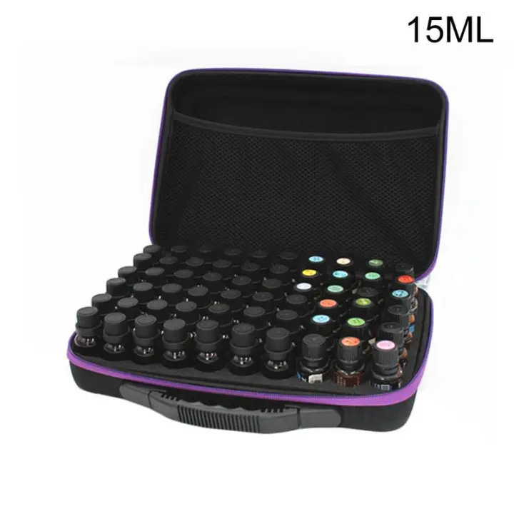Estuche de almacenamiento para botellas de aceite esencial, Organizador para Perfume, esmalte de uñas, bolsa de viaje, 15ML, 60 botellas - 1