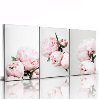 Póster de Flores Rosa Nórdicas en Lienzo 3pcs Decoración de Pared para Sala de Estar Arte de Pintura en Lienzo sin Marco para Decoración del Hogar Marca DHROOM - details 5