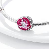 Dijes de la serie Floral en plata de ley 100% auténtica para mujer, joyería fina, pulsera y brazaletes de cumpleaños, material: metal principal - details 14