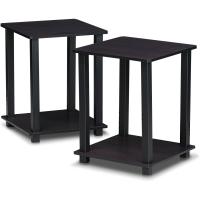 Mesa Auxiliar Simplista, Madera compuesta, Espresso/Negro, 2 Unidades - details 38