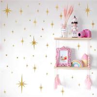 Calcomanías de pared Retro Starburst, pegatinas de pared de estrellas, calcomanías geométricas, decoración de pared, decoración moderna para guardería, estrellas Peel and Stick - details 2