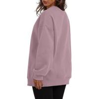 Sudadera holgada de manga larga con cuello redondo para mujer - details 9