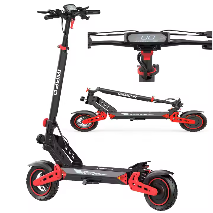Patinetes Eléctricos para Adultos iwafo is2 max, Motor de 2000W, Batería de 54V 20Ah, Neumático de Vacío de 10 Pulgadas, Velocidad Máxima de 50km/h, Alcance de 80km, Frenos de Disco Delanteros y Traseros - 1